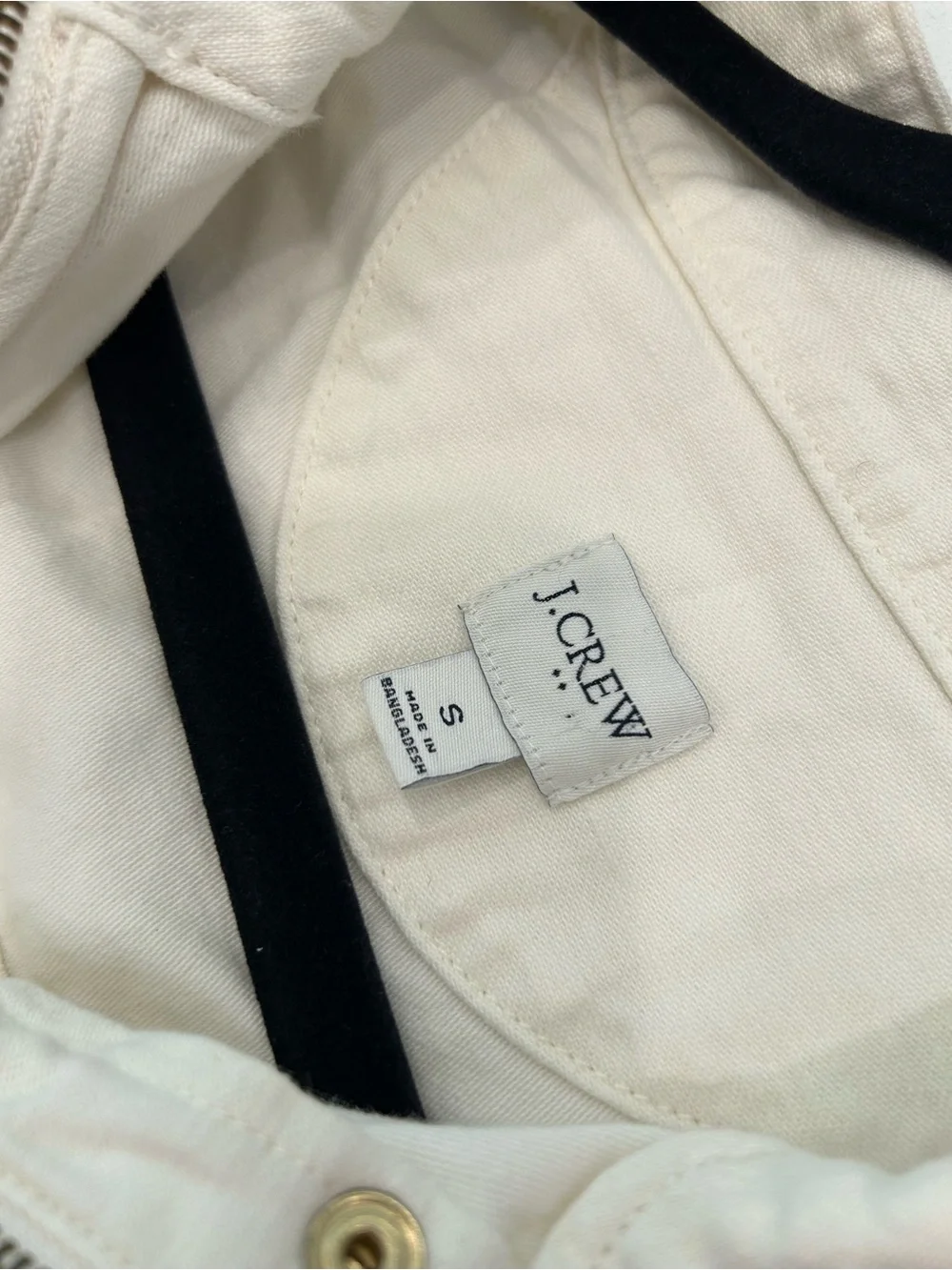 J. Crew Cream Drawstring Waist Utility Jacket